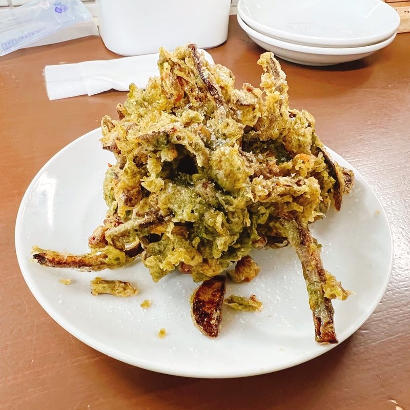 枝豆とコーンのかき揚げ(大衆食堂スタンドそのだ五反田店)