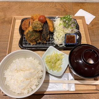 野菜カツ定食(新潟カツ丼 タレカツ高田馬場店)