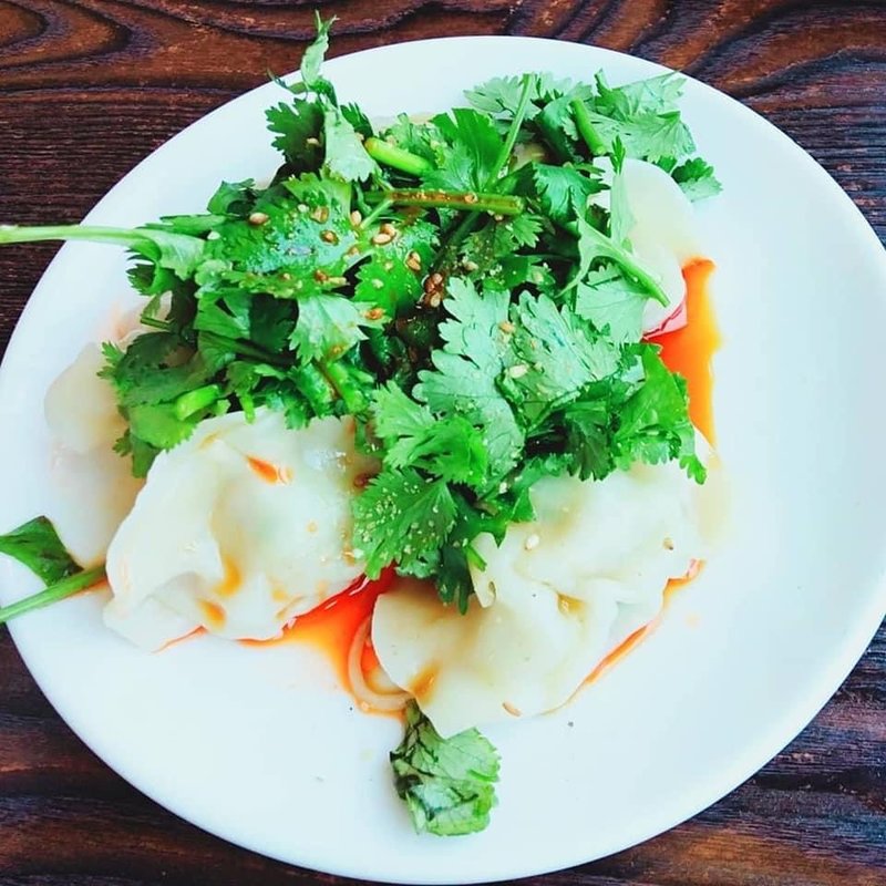パクチー水餃子(台湾 同客餃子館 （タイワントンクーギョウザカン）)