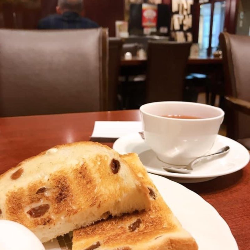 レーズントーストセット(喫茶サンシャイン )