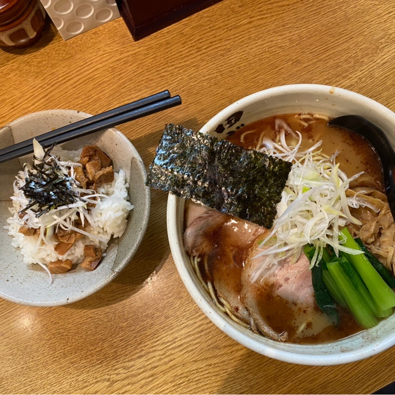 田ぶしラーメン＋ネギ豚飯(麺処田ぶし横浜店)