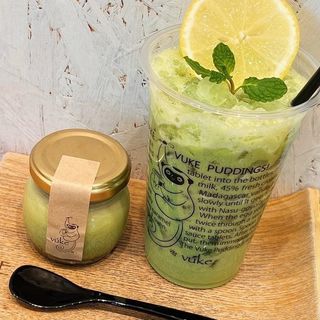 宇治抹茶レモネード 抹茶プリン(プリン専門店 vuke)