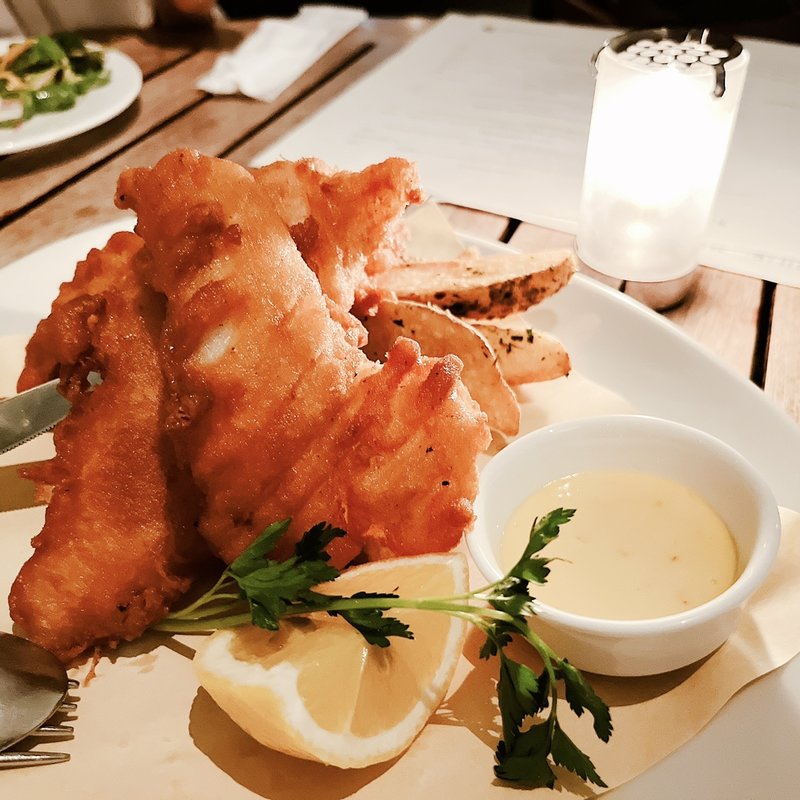 T.Y.オリジナルビアバッターのフィッシュ&チップスレモンアイオリ(T.Y.HARBOR)