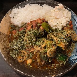 インドカレー+チキン+野菜+タルタル,30辛(カレーノトリコ)