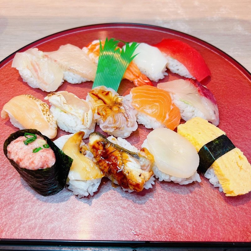 にぎり15貫セット(一作鮨)