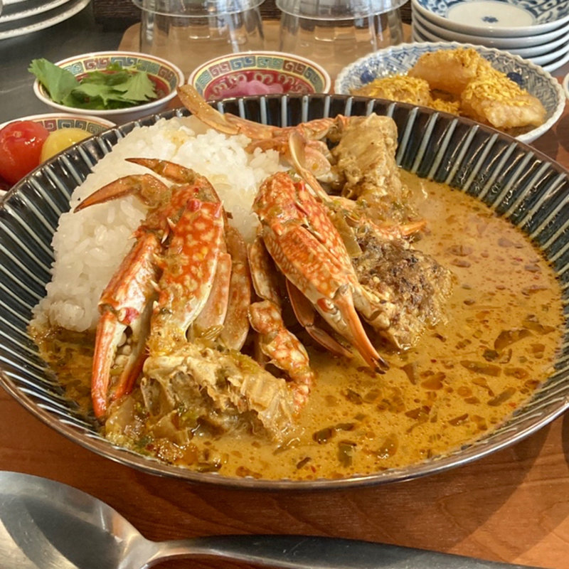 渡蟹加里飯(餃子そして焼味 巣王)