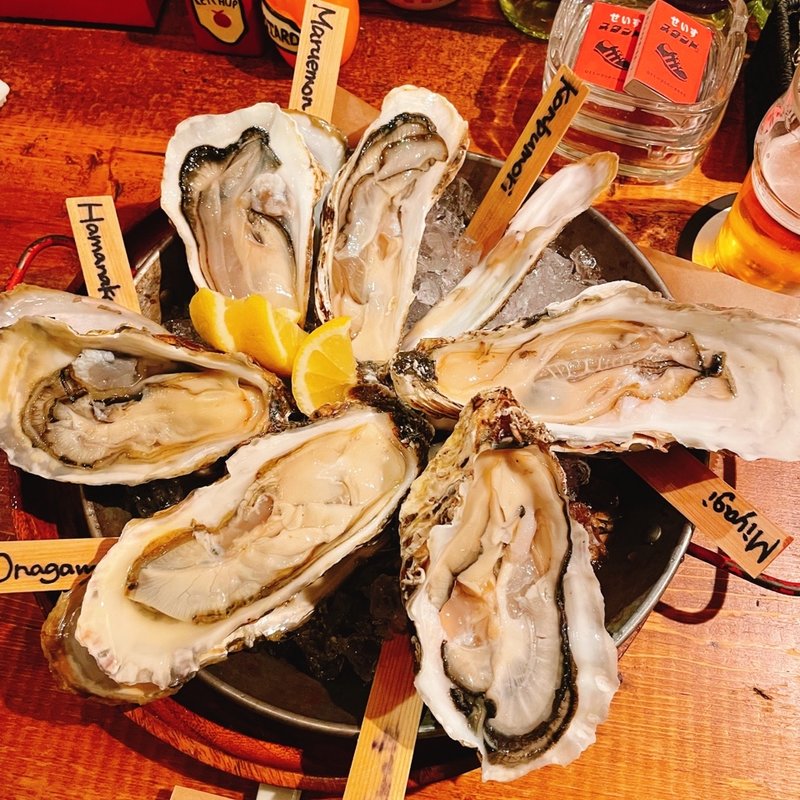 北海道から全国各地の活カキ食べ比べ6種盛り(SALT MODERATE)