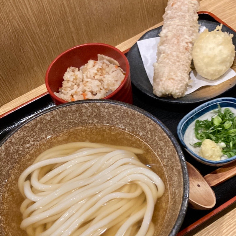 ちく玉天定食(自家製うどん 和匠（わしょう）)
