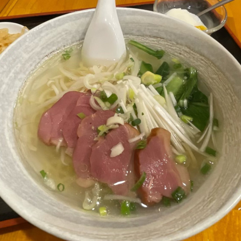 合鴨ねぎ塩ラーメン(福餃子 )
