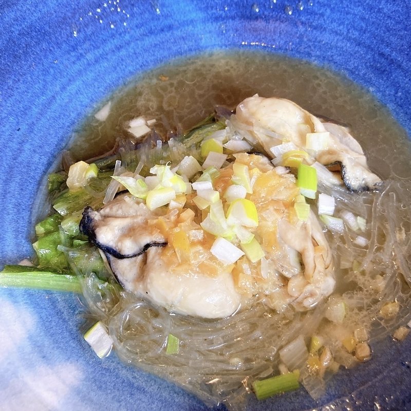 かきとA菜の瀬戸内レモンニンニク蒸し（日替わりランチ）(竹琳 （ちくりん ）)