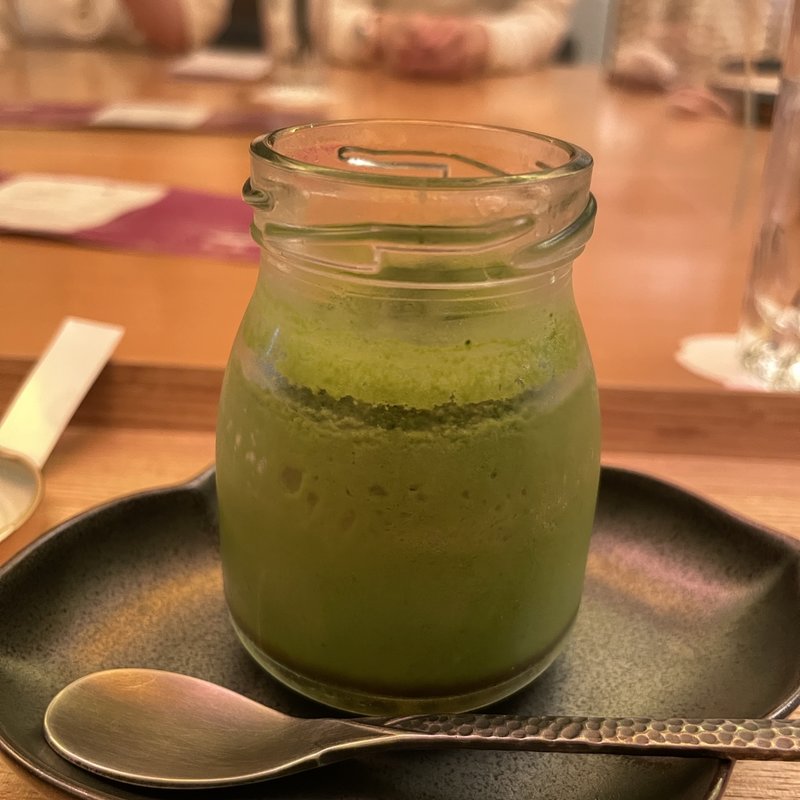 抹茶ぷりん(手毬鮨と日本茶 宗田)