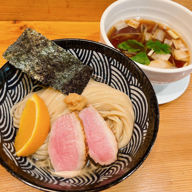 鴨だし醤油つけそば(麺堂にしき)