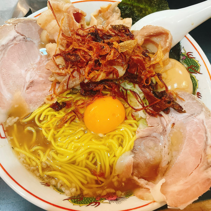 磯つぶ貝スペシャル大盛り、つけ玉(一条流がんこ総本家分家荒木町)