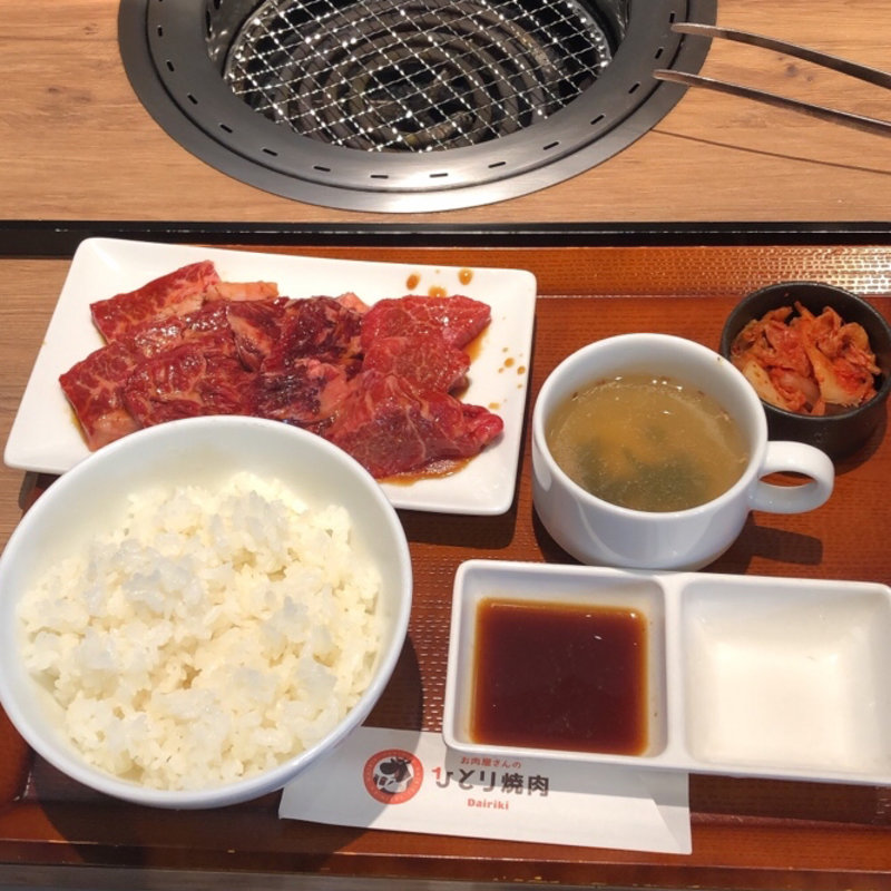 ハラミ もも肉 ヒレ定食(ダイリキ)