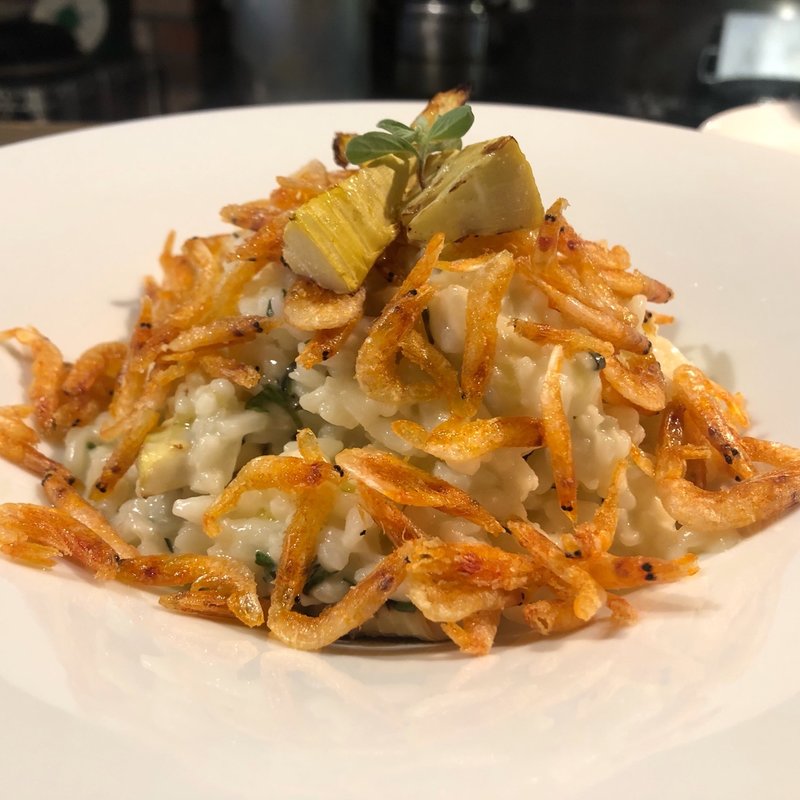 筍と桜海老、マジョラムのリゾット(lumielune(ルミエルネ))