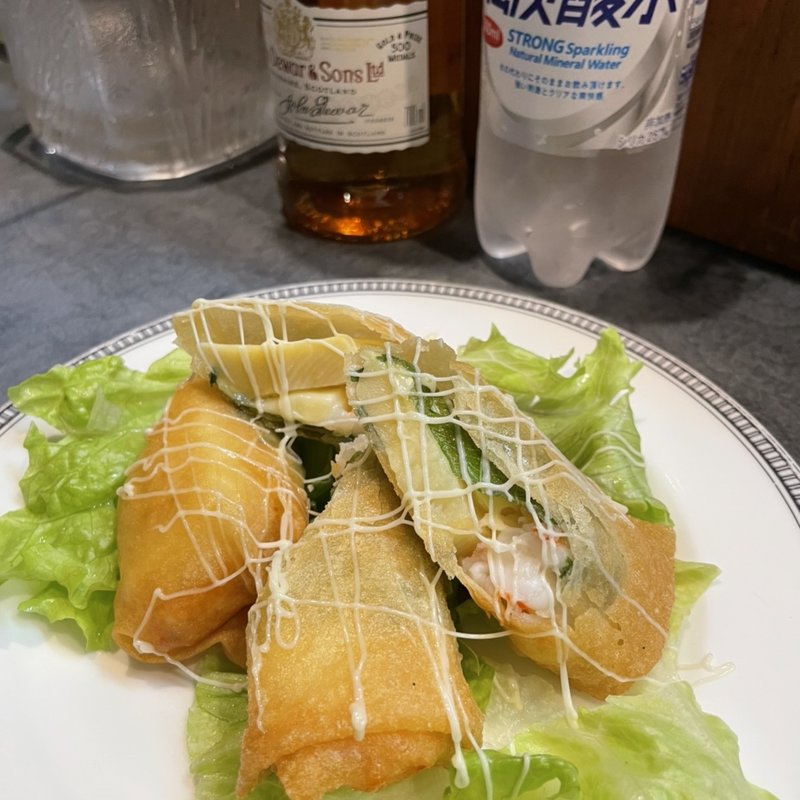 筍とチーズの揚げ春巻き(串と魚 京や)
