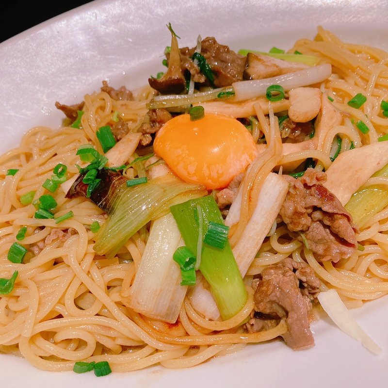 牛肉と野菜のすき焼き風和風パスタ(鎌倉パスタ マークイズみなとみらい店)