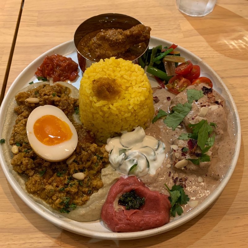 3種盛りコンボカレー レバノンキーマ/ムガルチキン/山椒チキン(チキュウマサラ)