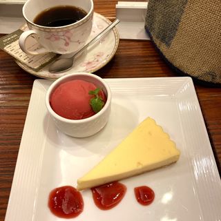 ハードチーズケーキセット(ヒロコーヒー 大丸梅田店 )