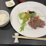 本日の鮮魚と特選サーロイン牛肉ステーキランチ(シャルボン )