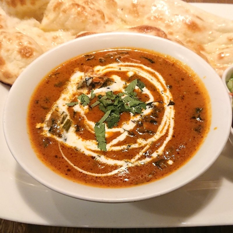 本日の日替わりカレー【ほうれん草とチキンのカレー】(インド料理 アクバル あざみ野店)