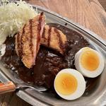 ハムカツカレー（中）+ゆで卵(ターバンカレー ゲートシティ大崎店)