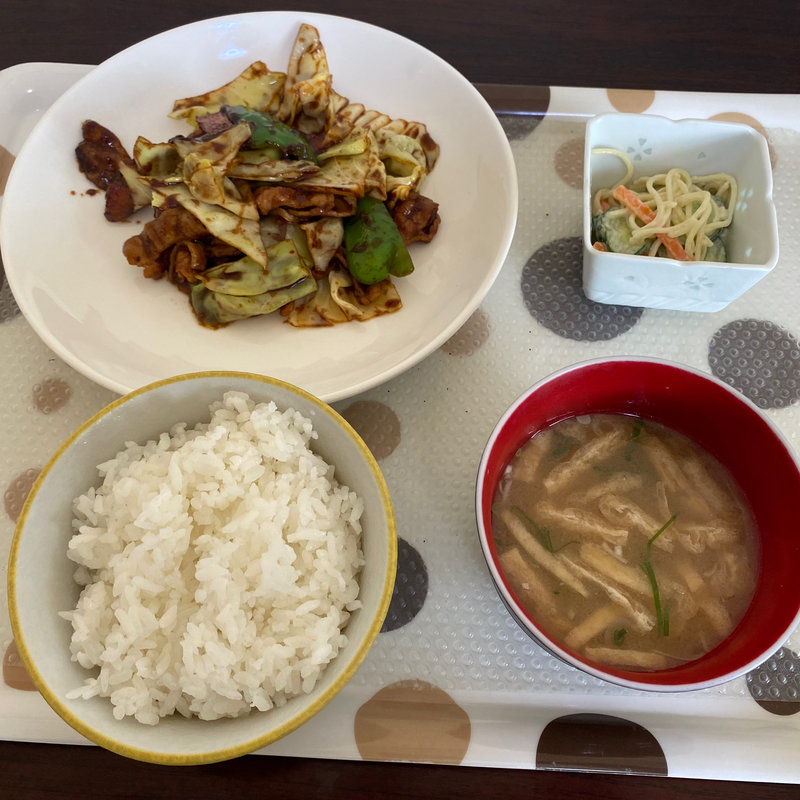 ホイコーロウ定食(ごはんどころ　いぶき)