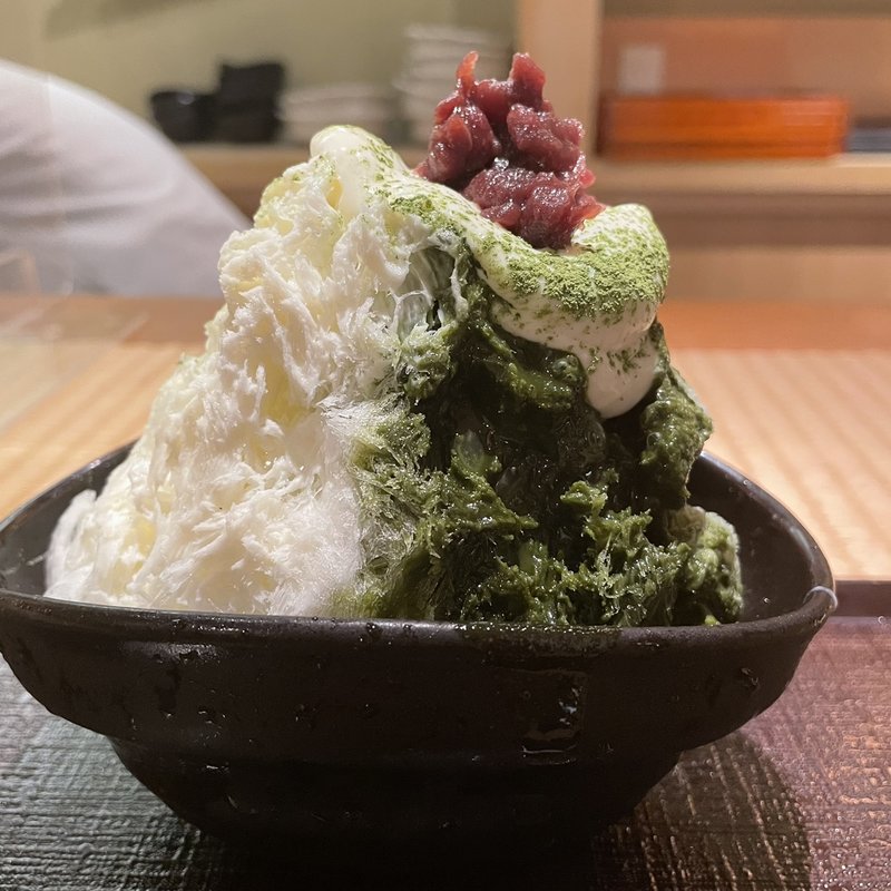 ミニかき氷抹茶(くろぎ茶々)