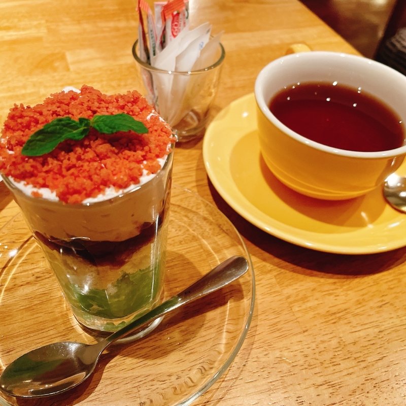 季節限定ミニパフェ　桜セット(NORTH LOUNGE 北欧館)