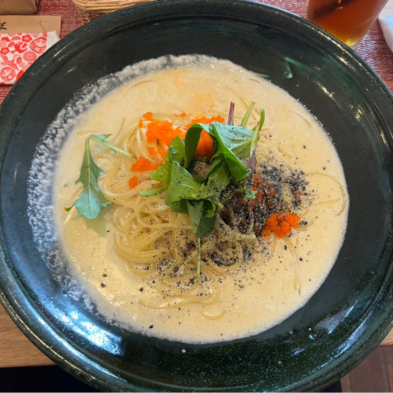 蟹味噌クリームパスタ(富の巣)
