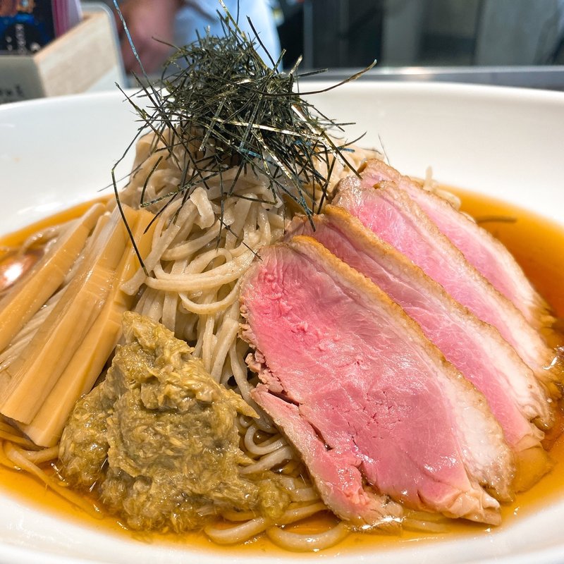 筍とふきのとうの鴨そば(鴨蕎麦 ばぶ)