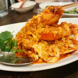 カニ爪のシンガポールスタイルチリソース炒め  (松記鶏飯 （SONG KEE JEE FAN）)