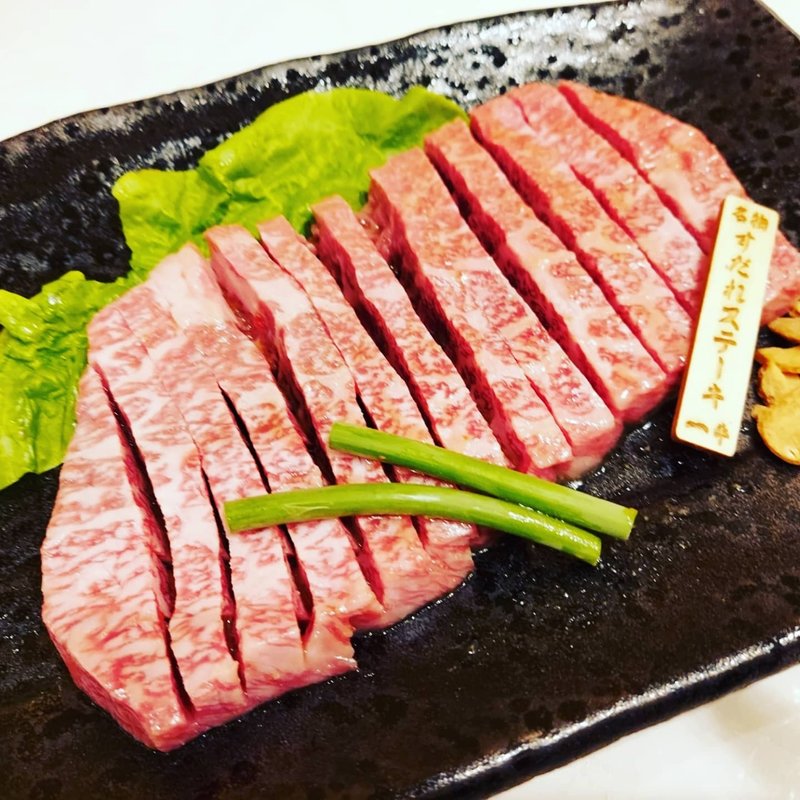 名物店長厳選すだれステーキ(板前焼肉 一牛 道頓堀店)