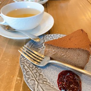 ショコラチーズケーキとレモン&ジンジャー（HOT）(Shebacafe)