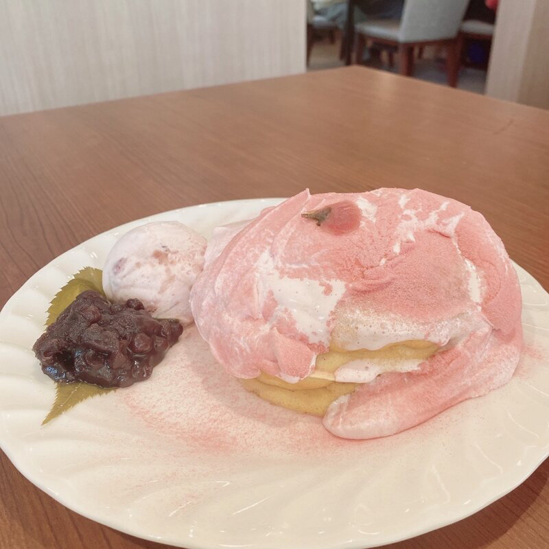 さくらさくらパンケーキ(さかい珈琲 京都園部店)