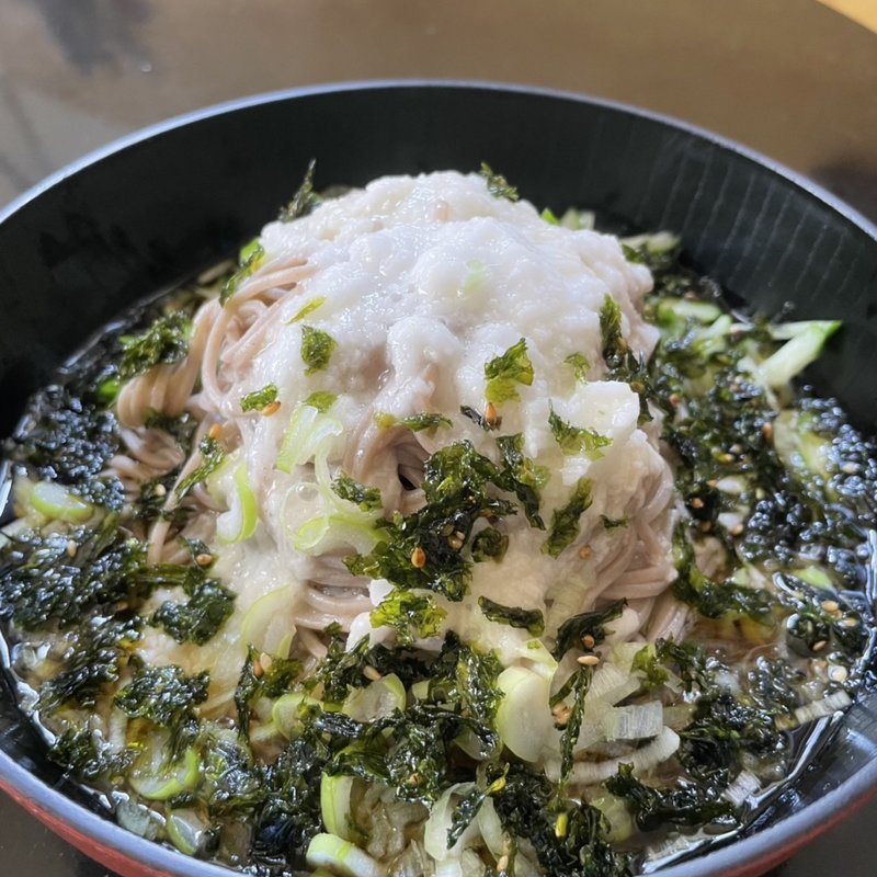 特盛冷やしとろろ富士そば(自宅)