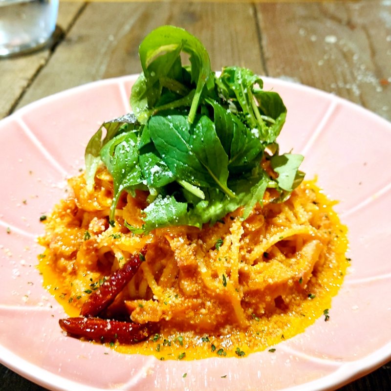 パンチェッタのアマトリチャーナ(パスタ食堂アマービレ薬院大通)