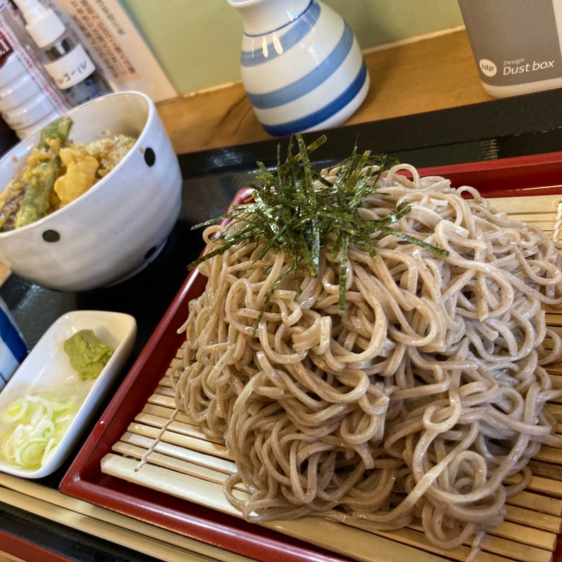 野菜天丼そばセット 2倍盛(菜か乃)