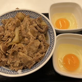 牛丼　アタマの大盛りと生卵2ケ(吉野家 甲州街道府中白糸台店)