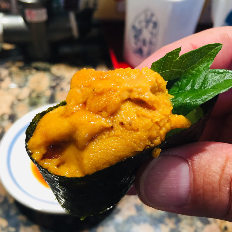 紫雲丹の握り(廻る寿司めっけもん ドルフィンポート店 )