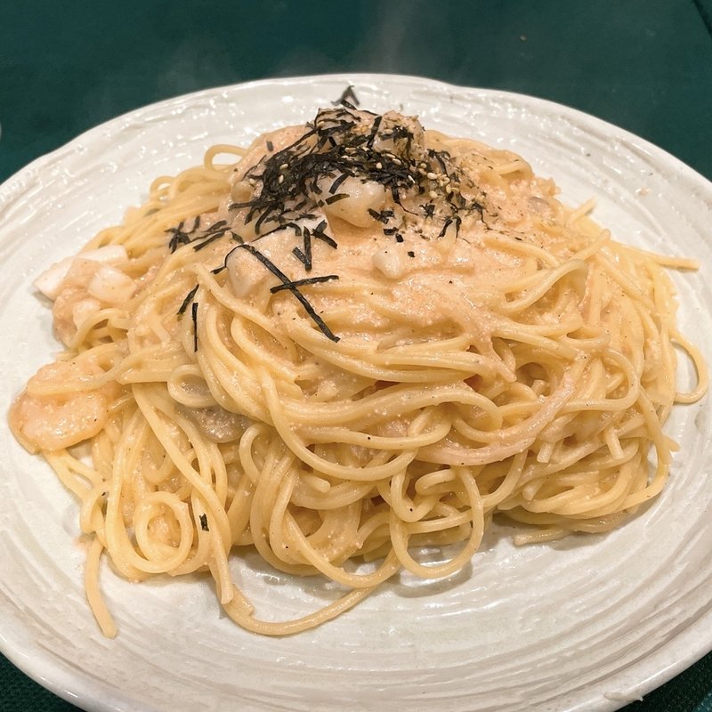 えびとイカと明太子のスパゲッティ(アンジェリー フレスカ)