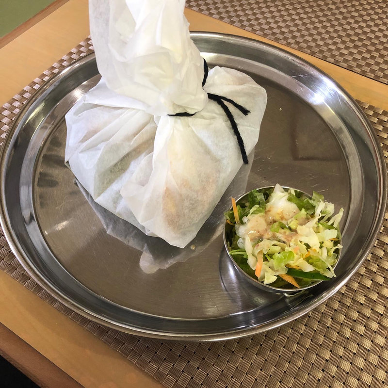 バナナリーフパロッタ(ルシインドビリヤニ)