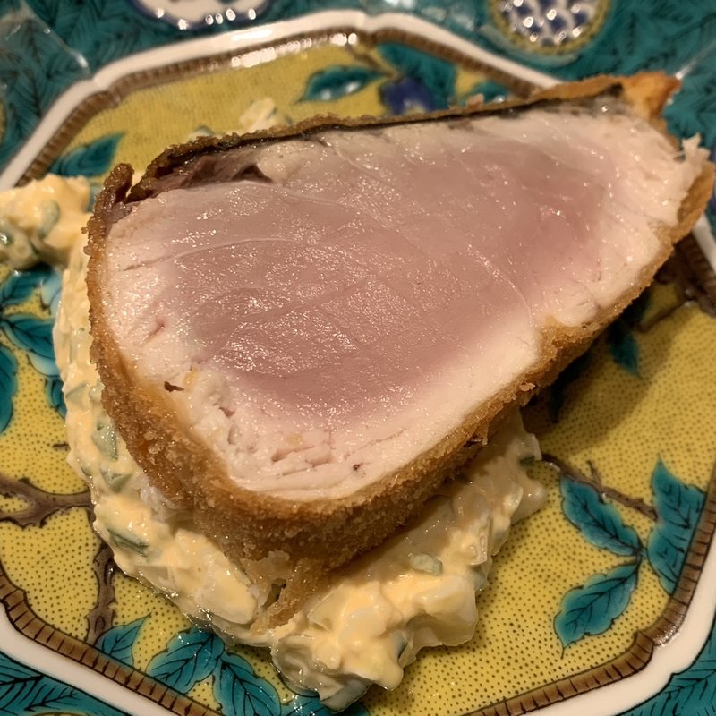 鰆の燻製フライ タルタル添え(虎ノ門 とだか)