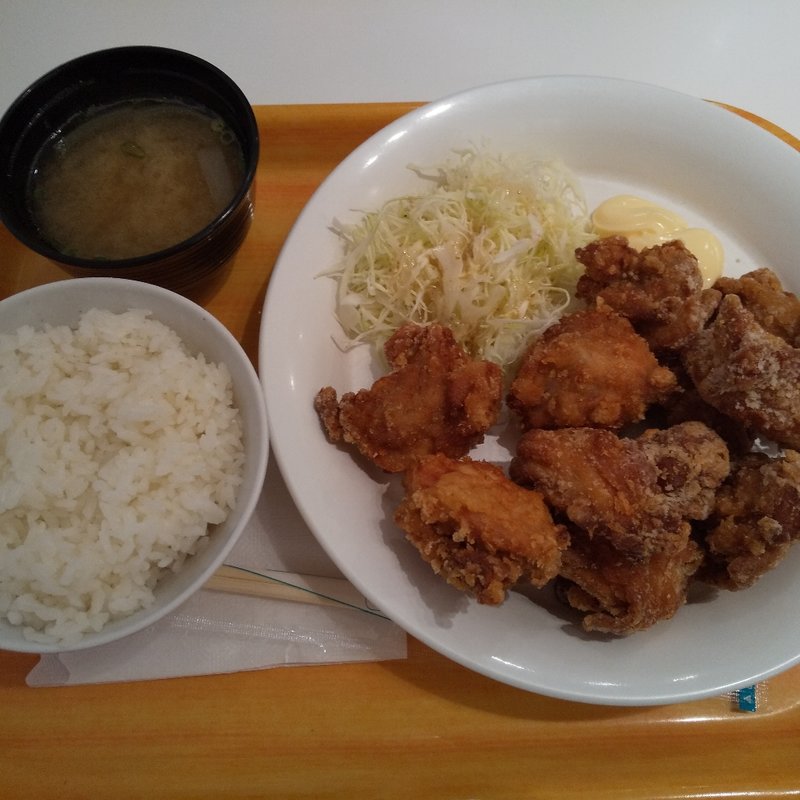 メガ唐揚げ定食(洋食の王様 M1プレート EXPASA海老名上り店)