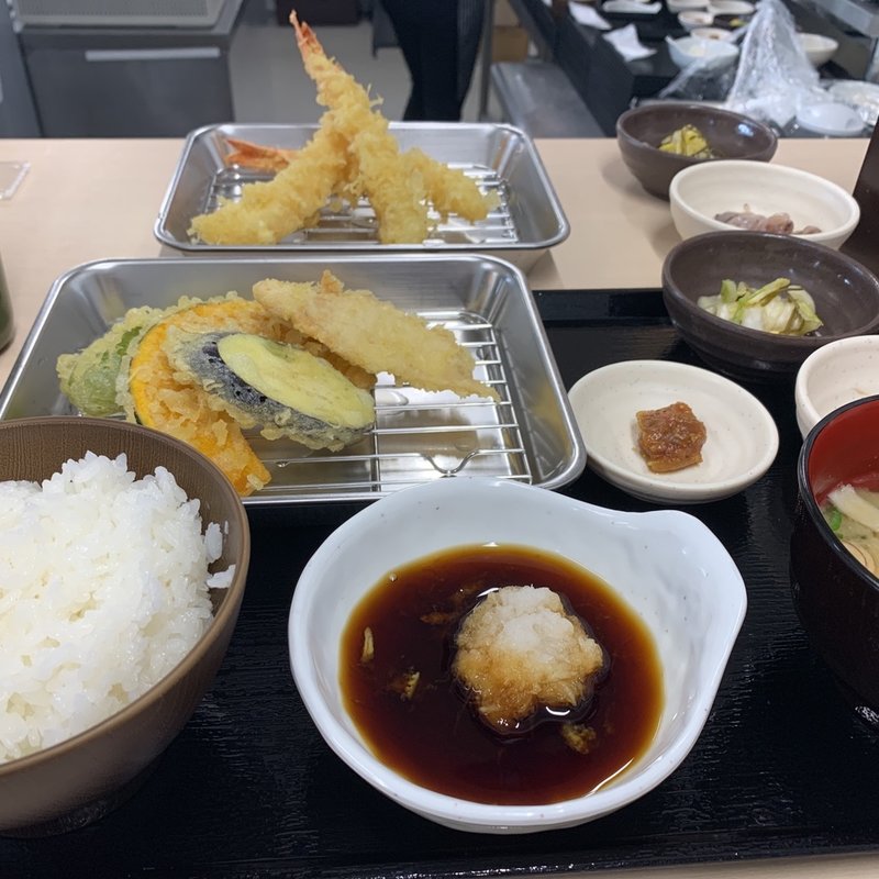 大エビ天定食(天ぷら だるまいちばん 福岡南バイパス店)