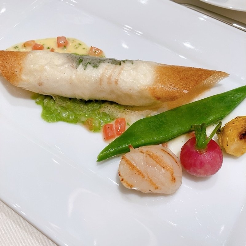 平目のポーピエットと帆立のグリル　ブールブランソース(CASA FELIZ（結婚式場）)