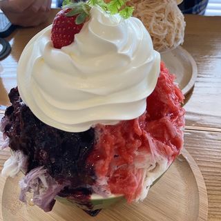 生ブルーベリーのクリームチーズみるく(氷屋cafe 旬果)