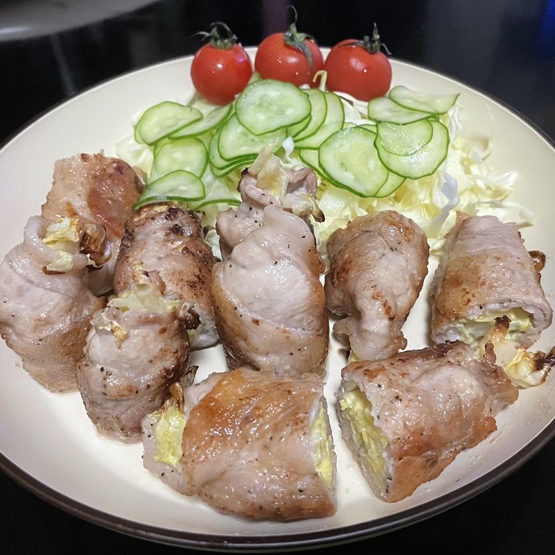 キャベツの肉巻き(自宅)