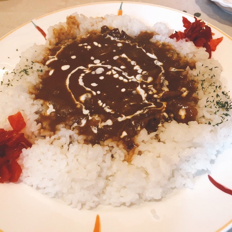 ビーフカレーライスセット　大盛り(洋食屋たやか)