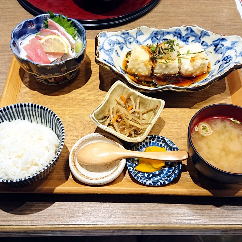 揚げ出し豆腐定食(どんぶり居酒屋 喜水丸 天神店)